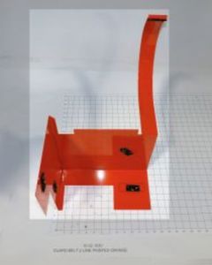 GUARD,BELT,2LN,RH F/2LN FDR,  PAINTED ORANGE